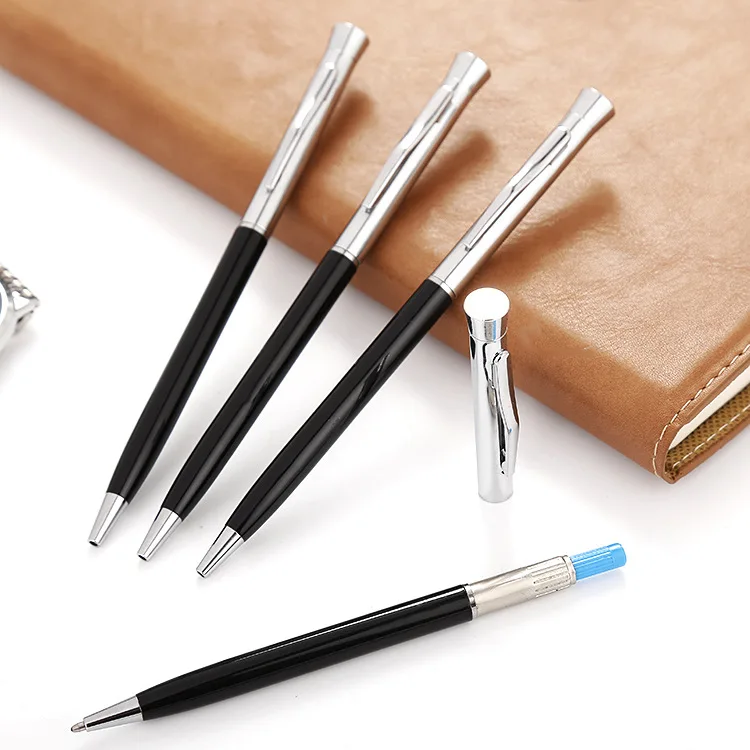 Customizable Hotel Advertising Business Gift Pen Creative Rotary Writing Metal Ballpoint Pen Printable Logo Business Personal