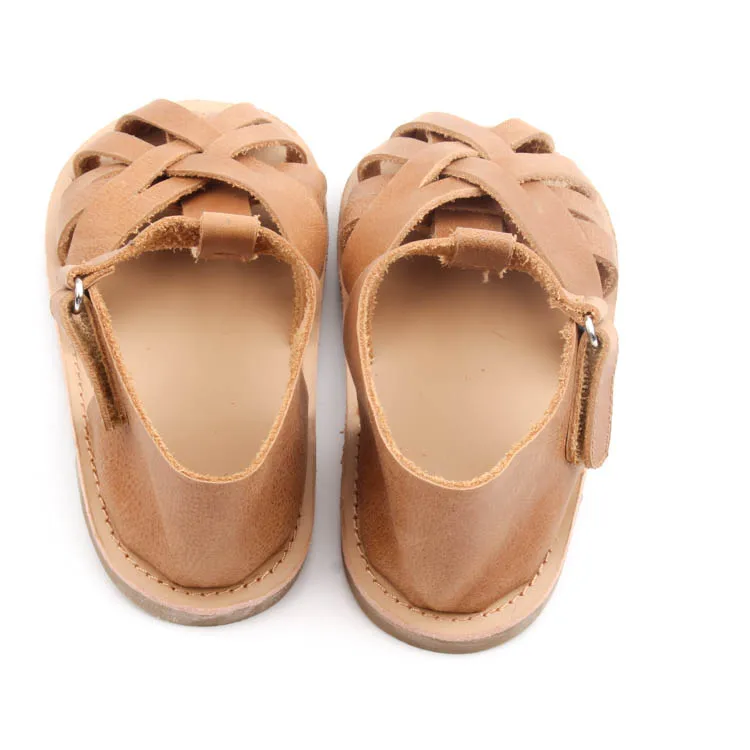 Wholesale Summer Strap Genuine Leather Kids Children Boys Girls Sandals