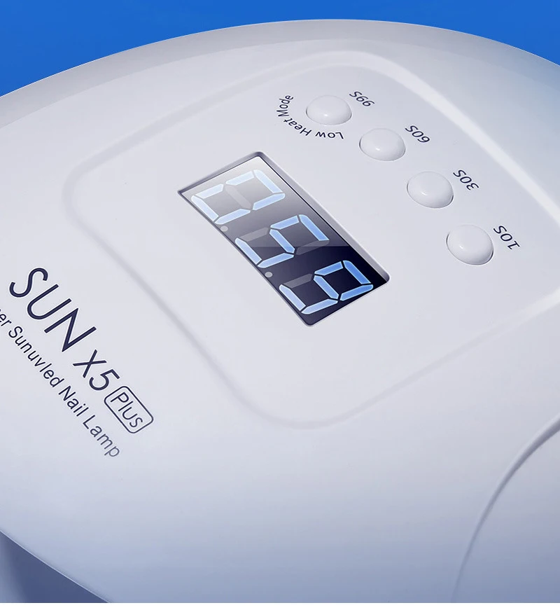 120W SUN5X плюс светодиодная УФ-лампа для маникюра гель ногтей сушилка Профессиональная с ЖК-дисплеем