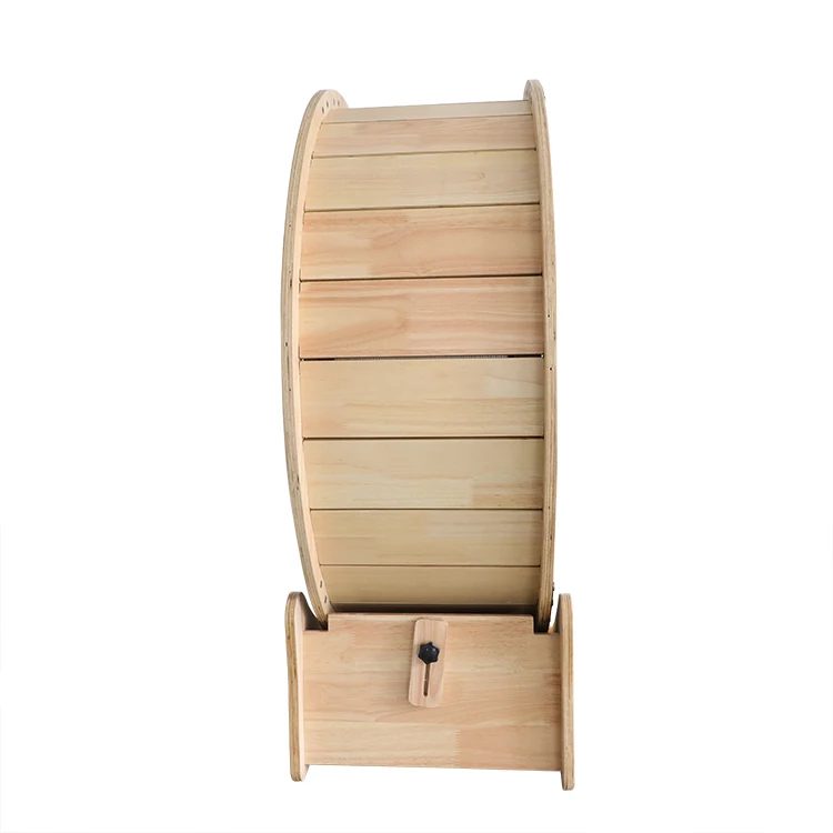 New Design Eco-Friendly Wooden Pet Exercise Wheel Treadmill Toy for Cat Running
