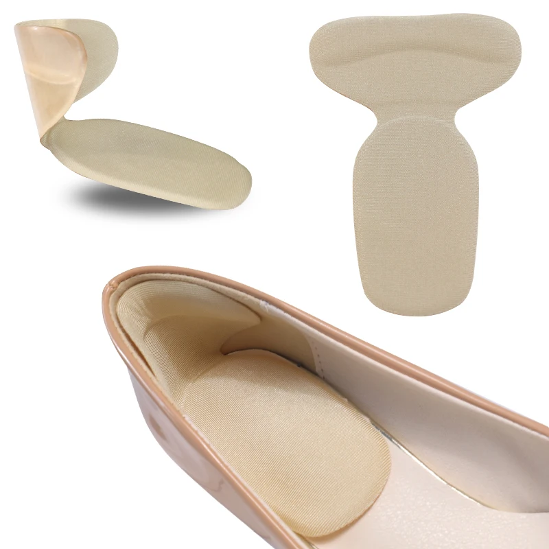 T Shape Gel Heel Grips Liner Cushions Inserts For Loose Shoes Silicone Anti Slip Heel Grip Pad
