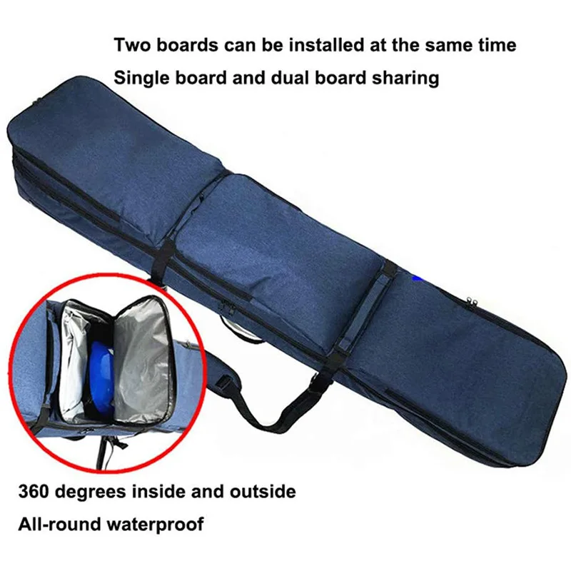 Custom Waterproof Oxford foldable Snowboard Backpack Skiing Snowboard Cover Bag with Wheels