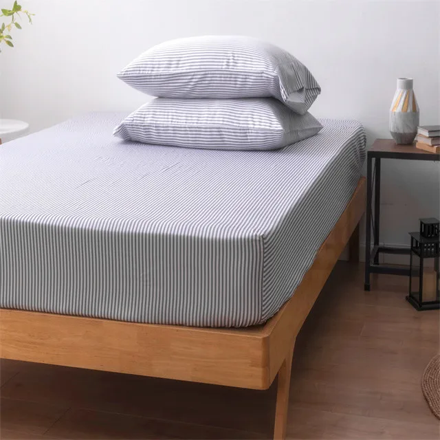 Strips Printed bamboo viscose bed  sheets  bedding set  wholesale bamboo bed sheet OEKO-TEX Certification