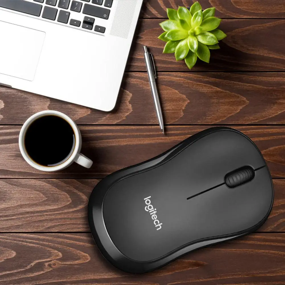 Logitech M185 беспроводная мышь 1000 точек/дюйм Офисный Компьютерный USB нано-приемник для домашнего использования ПК/ноутбук Windows Mac коврик мыши