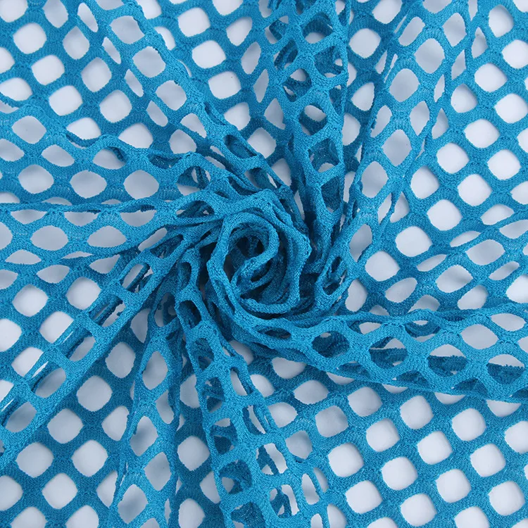 100% Polyester Weft Knitted Cut Mesh Composite Stretch Frame Plain Latin Bodysuit Fabric Boys Dance Clothing Mesh Grids Cloth