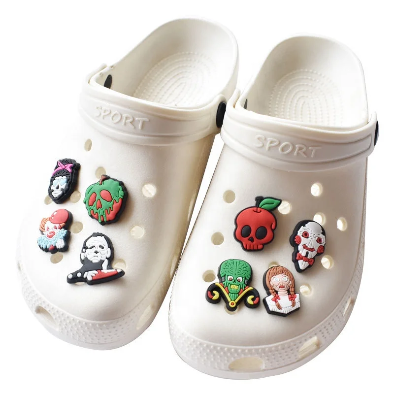 Wholesale custom Halloween PVC shoe flower shoes buckle shoes accessories
