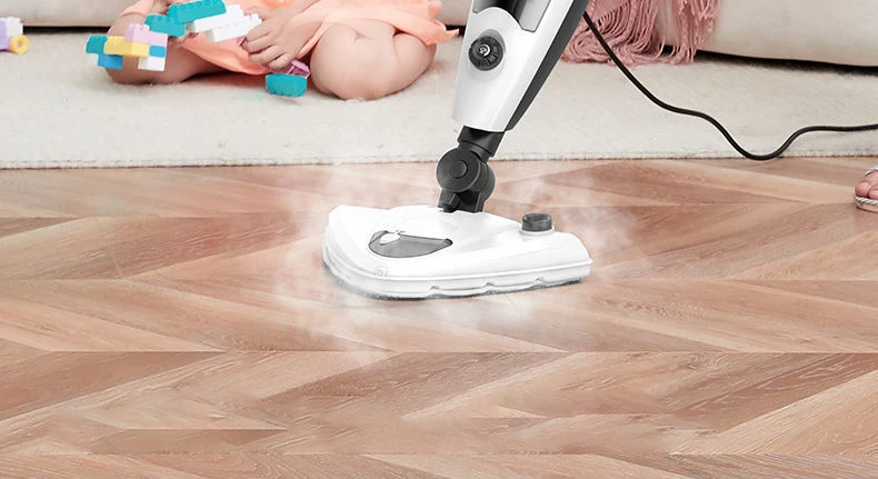 Electric Steam Mop Cleaner Convenient Detachable Brush Head Tile Hardwood Floor Use
