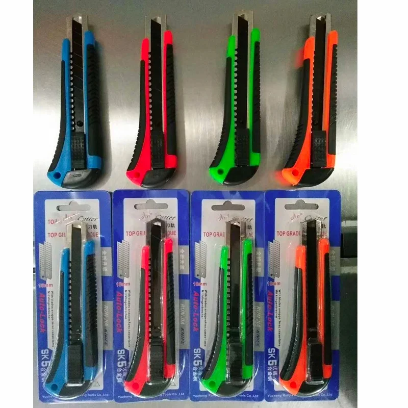 soft surface handle box cutter  comfortable grip handle knife