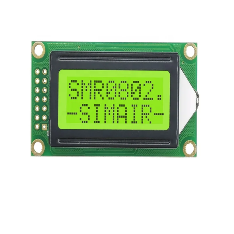 Factory price  lcd 8x2 LCD 0802 LCM Blue/Yellow/Green Backlight 8X2 Character LCD Module