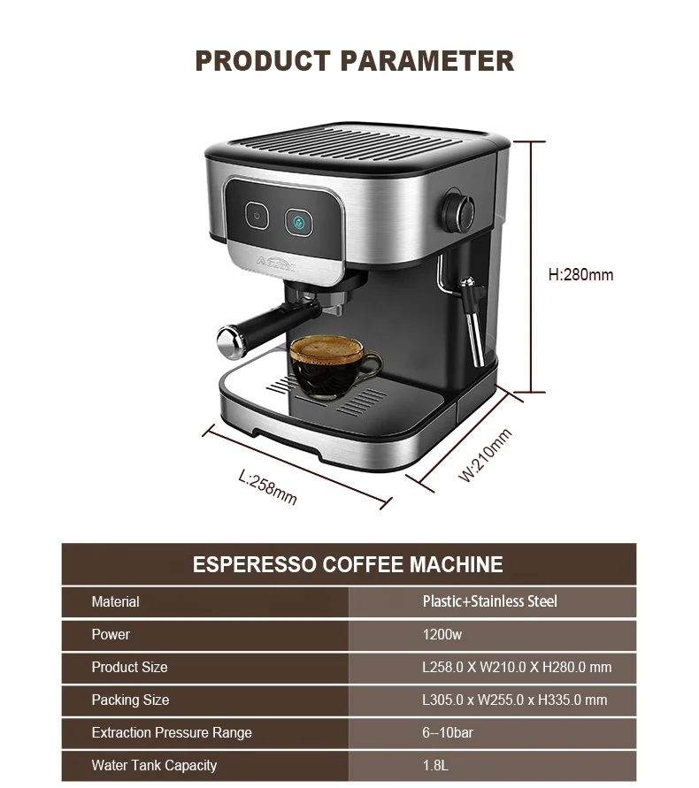 Plus Coffee and Espresso Machine by Aouball Electric Stainless Steel Free Spare Parts,overseas Call Centers