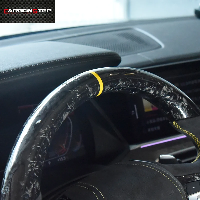 Fit For BMW M2 M3 M4 M5 F18 F10 F15 F16 F20 F22 F30 F32 F36 f40 F80 F90 m performance forged carbon fiber LED car steering wheel