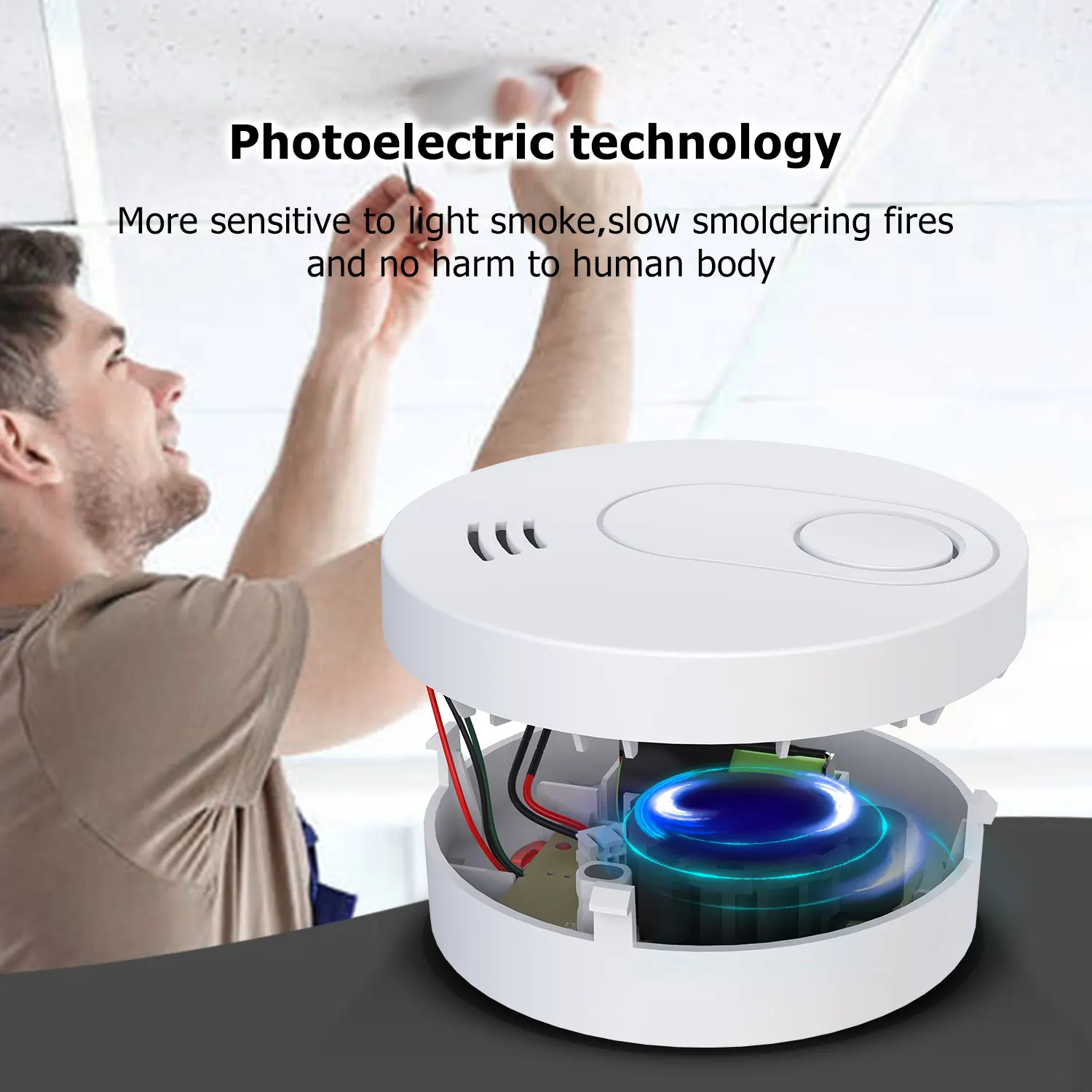 Manufacture Factory Supplies VDS3131 Sample Plastic Approved 10 years sealed battery powered smoke alarm