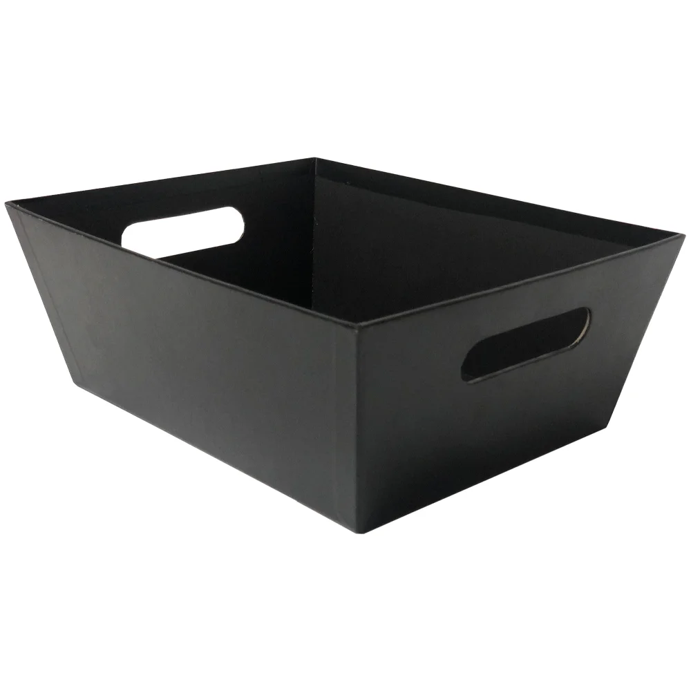 Custom Large Red wine Colored Heavy Cardboard Empty Hamper Basket Trays With Handles For Men