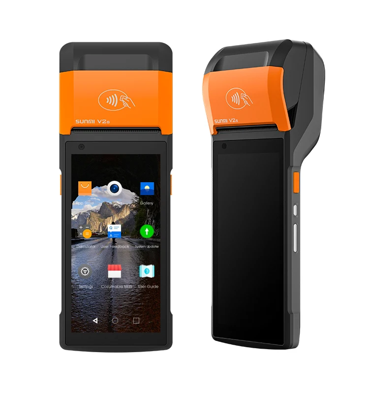 Sunmi Android Terminal Mobile Handheld Cash Register 5.5 Inch Android 7.1 4g 1d/2d Wifi Portable Pos Machine With 58mm Printer