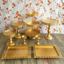 LG20180306-9 Luckygoods Amazon Hot Selling Metal Gold Wedding Cake Stand Cupcake for Wedding Party Birthday Celebration