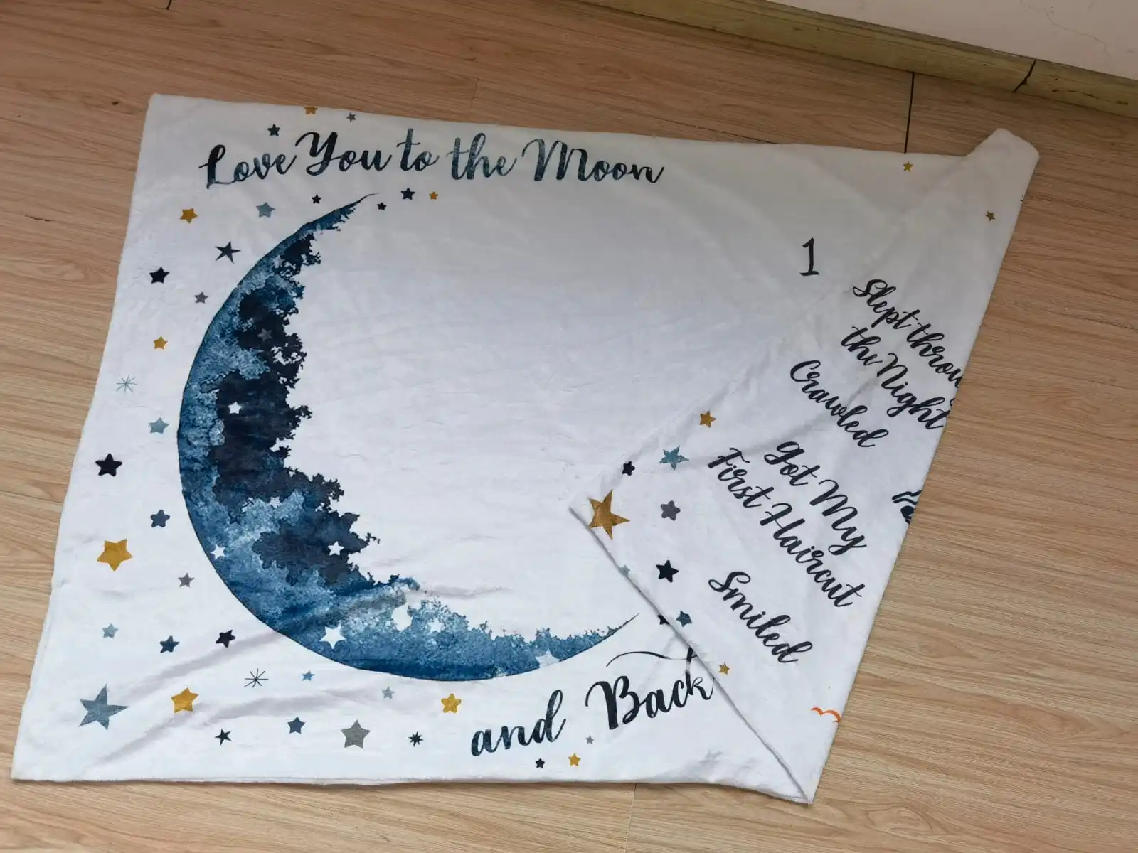 Quality Guaranteed Extra Soft Baby Monthly Milestone Blanket Flannel Fleece