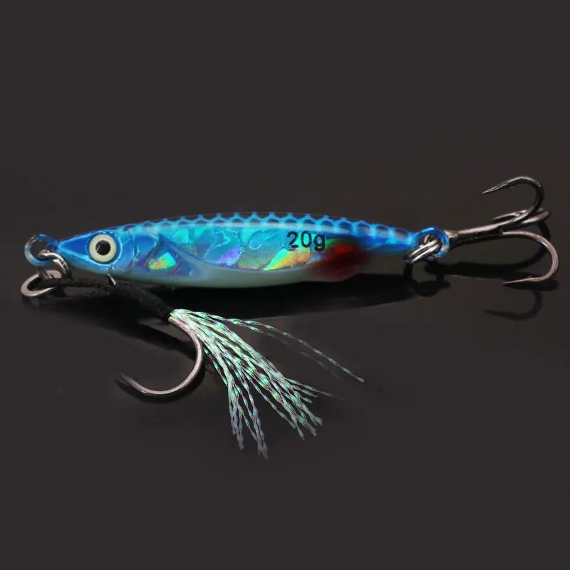 OEM New Super Deep Jig Lure 7g-250g Luminous 60g Jig Lure Pesas De Pescar for Bream and Zander Slow Sinking Fishing Jigging