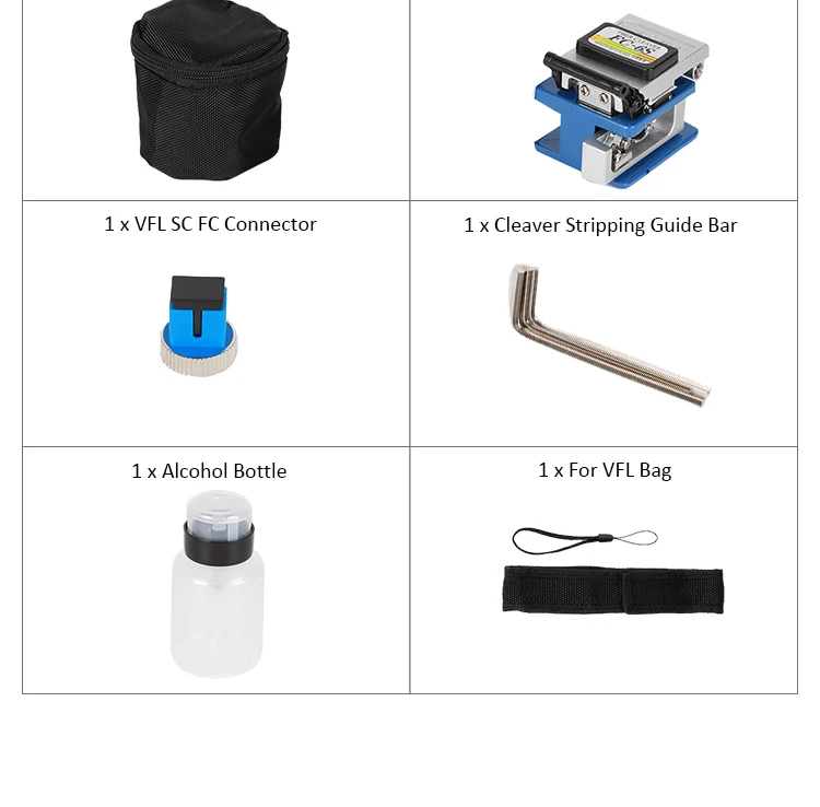 Wholesale High Quality Fiber Optical Power Meter Visual Fault Locator Fiber Cleaver FTTH Optic Fiber Tool Kit