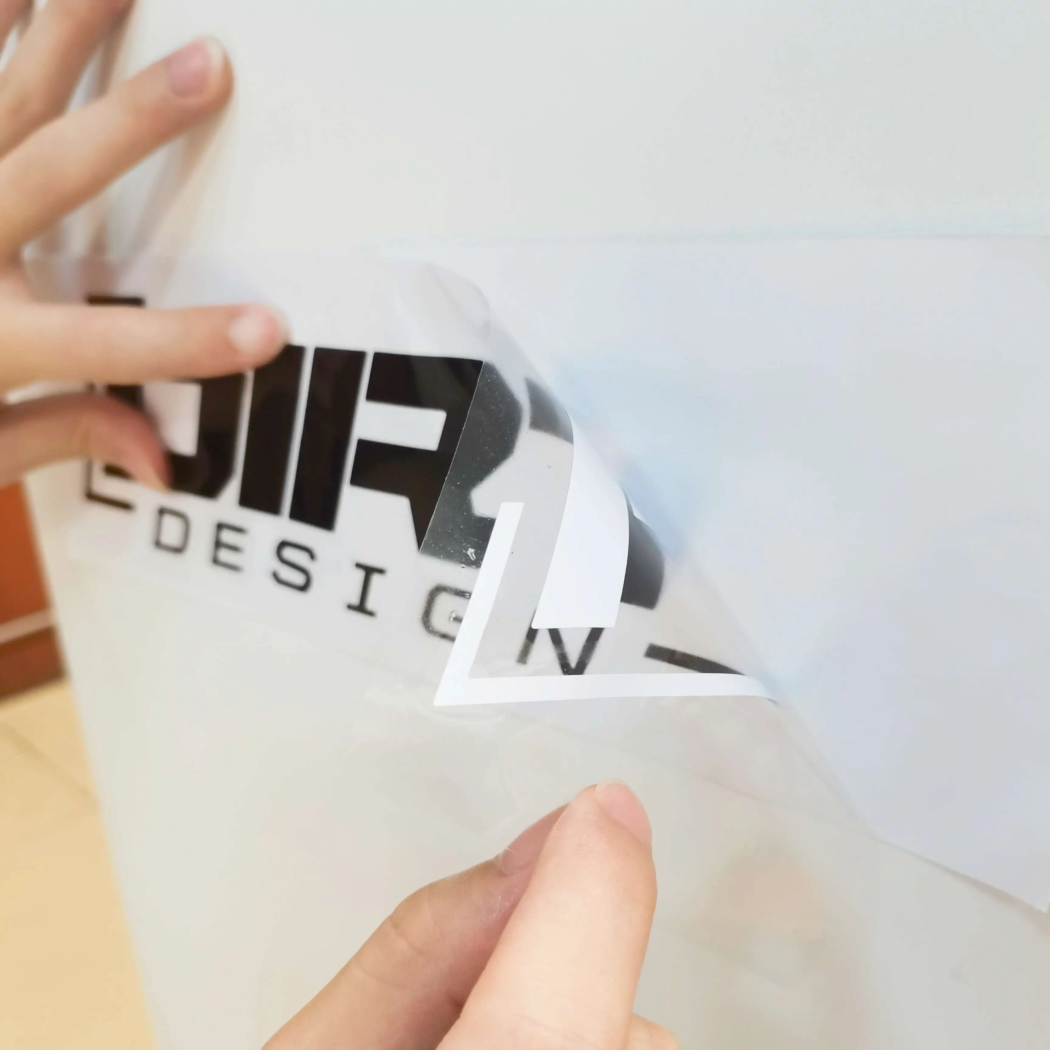 Customised Clear Uv Transfer Waterproof Transparent Transfer Logo Label Sticker