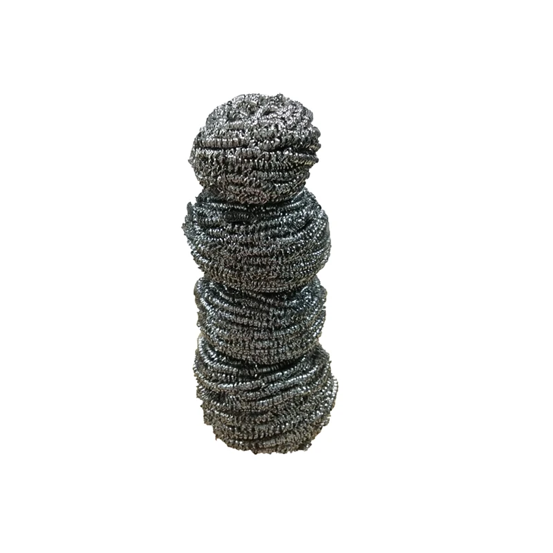 SS 304 Kitchen Cleaning Stainless Steel Wire Sponge Scourer Pot Scrubber