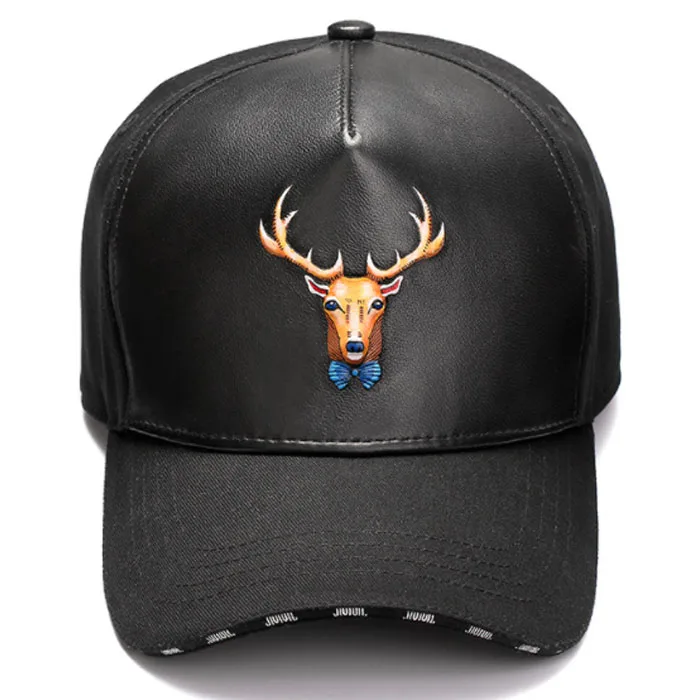 High Quality PU Leather Cap Sports Hat Baseball Cap Custom Embroidery Leather Trucker Hat, Leather Hat