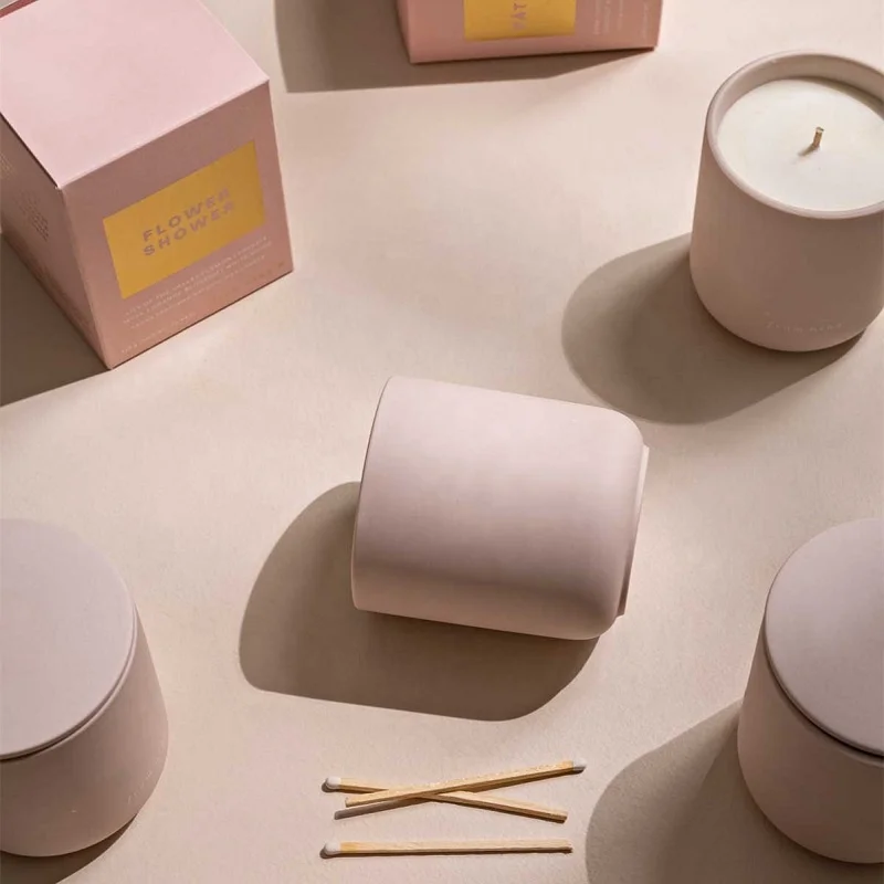 Huaming Luxury Rose Gold 60% Sandalwood and Pear Soy Wax Aromatherapy Scent Candle Wholesale Scented 10oz Candles for Resale