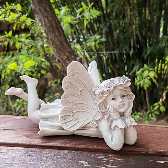 5.31' Tall Fairy Outdoor Statues First Communion Gifts for Girls Garden Collection and Outdoor Patio Lawn Garden Decor