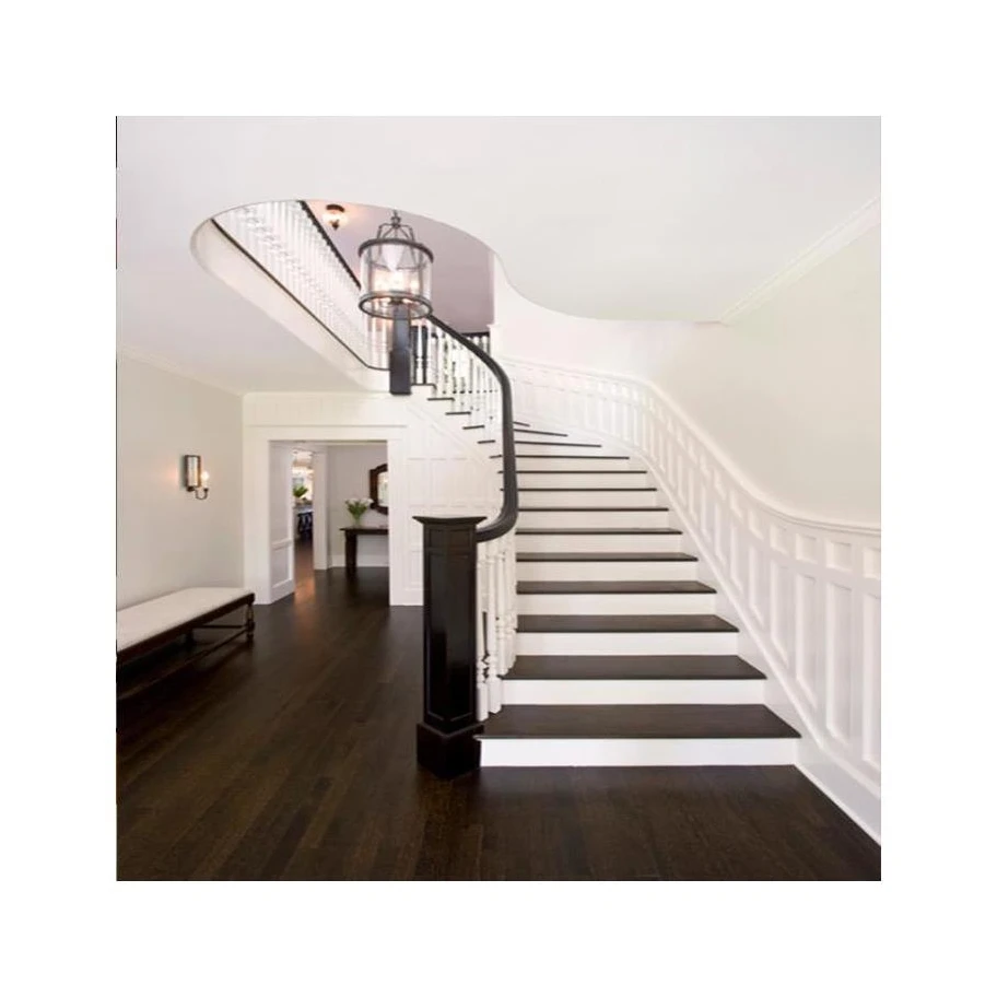 Prima curved stair Steel Stairhigh quality ladder curved Staircase Cable Railing Stringer with Wooden Step Design ladder