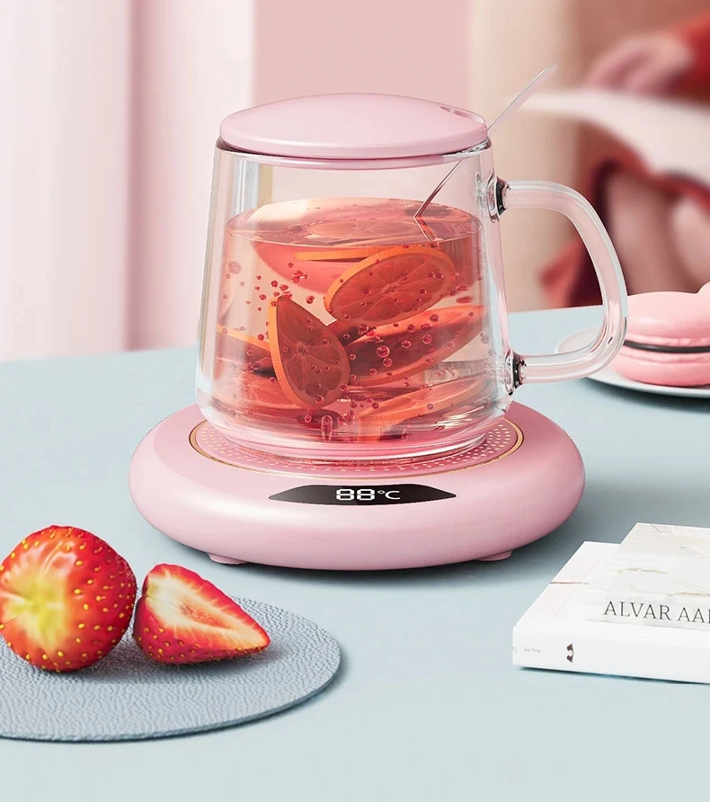 Smart Coffee Mug Warmer for Desk with Auto Shut Off & 3 Temp Settings Electric Beverage Candle Warmer Heating Plate for Tea