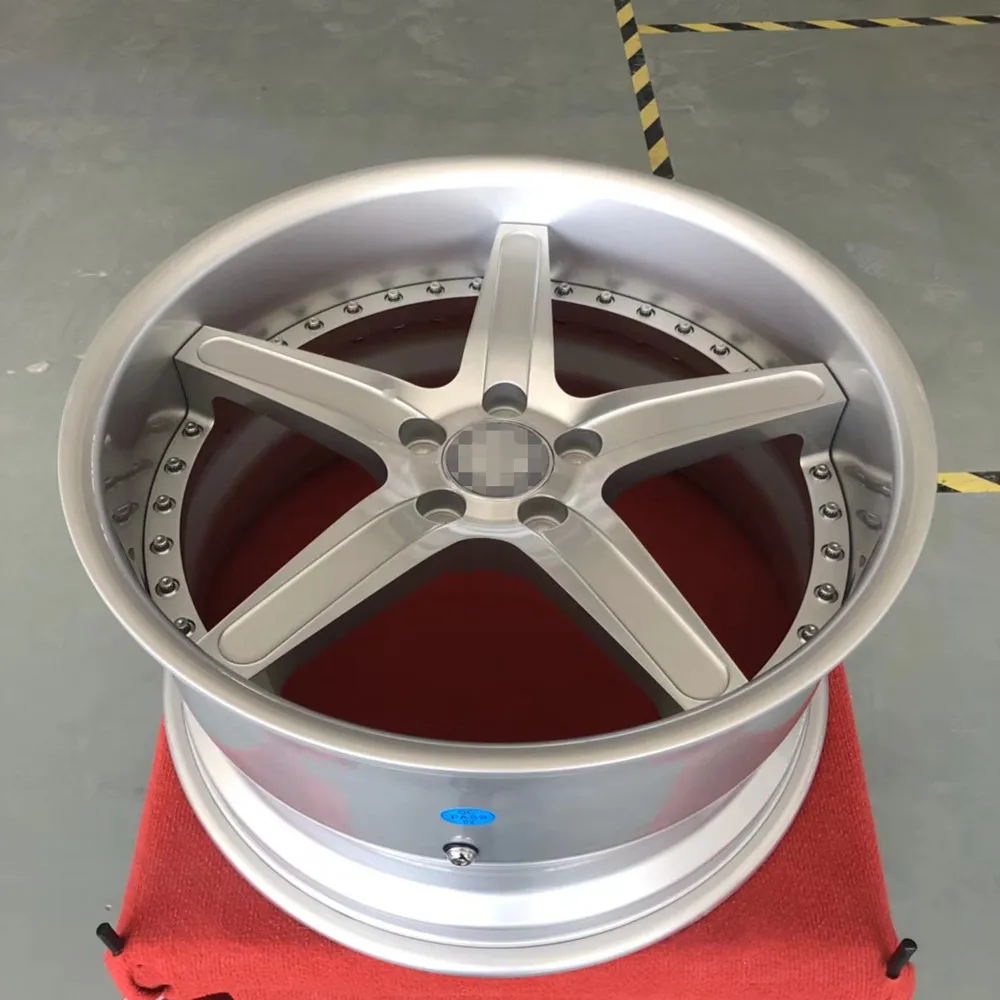 Pengzhen 18 19 20 inch 5 Holes Deep Dish Five Spokes Star Wheels Customer Passenger  Silver Rims for Mercedes benz