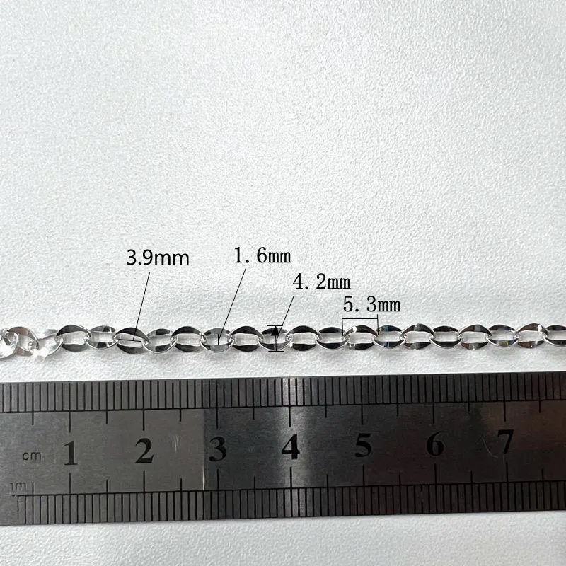 Factory Wholesale Chains by Meter Rollo Cadena Plata Genuine 925 Sterling Silver Chain Roll for Jewelry Making