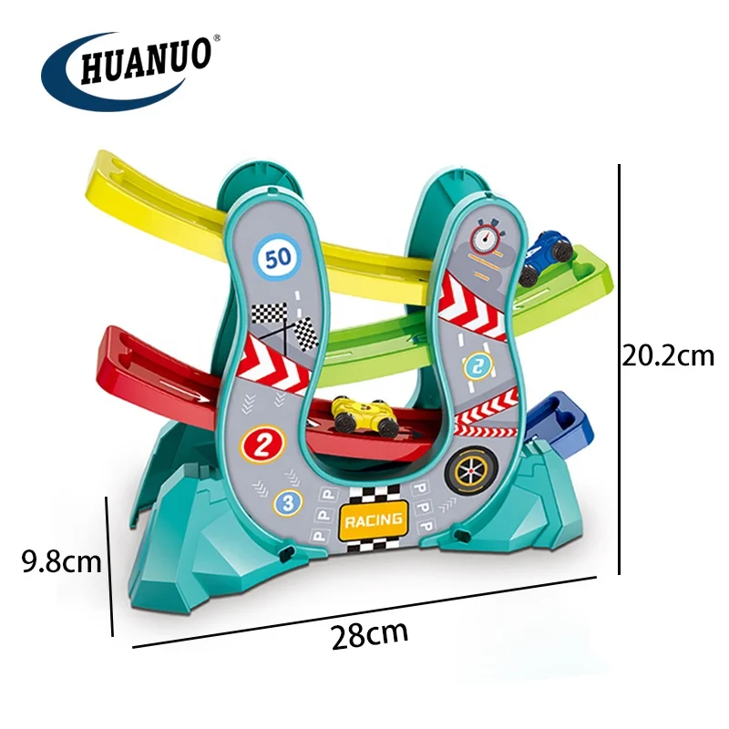 Популярные 3-х слойные мини гоночный автомобиль игрушки трек гоночного автомобиля пандусы для детей ясельного возраста