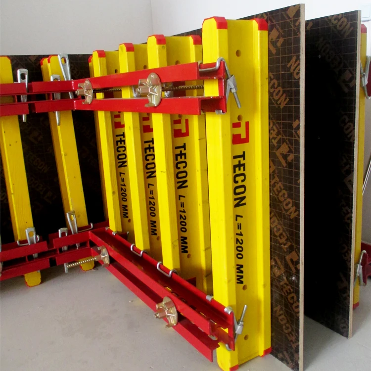 Настенная бетонная опалубка фанера с брусом бруса Н20