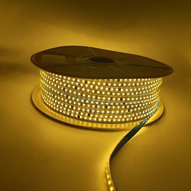 220V SMD2835 120LED 10cm per cut outdoor waterproof No-drive self-adhesive Line strip light