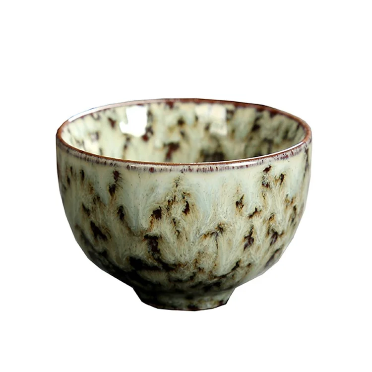 Kiln-Turned Eco-Friendly Small Ceramic Tea Cup Household Master Cup Personal Single Cup Kung Fu Tea Set