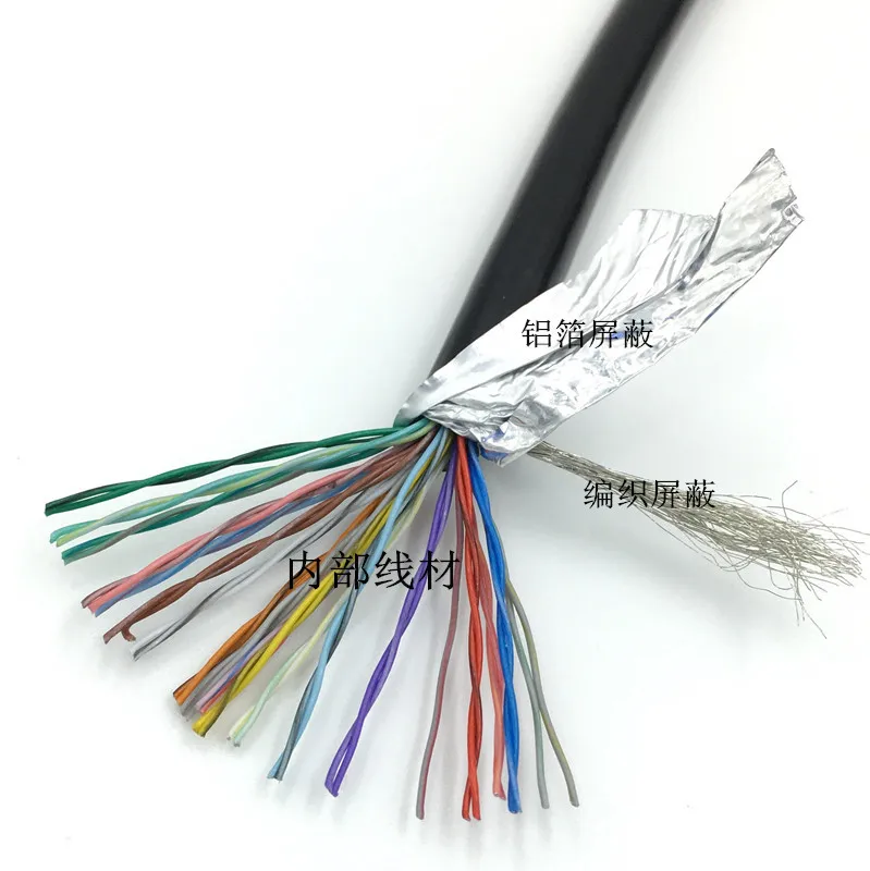 Hot DB37 Data Cable Male to Female Male to Male Female to Female 37 Pin Extension Cable 28AWG OD 10mm Pure Copper Double Shield