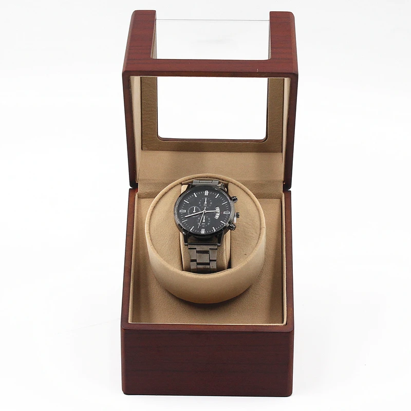 China plant OEM watch box motor piano finishing single rechargeable battery automatic watch winder box