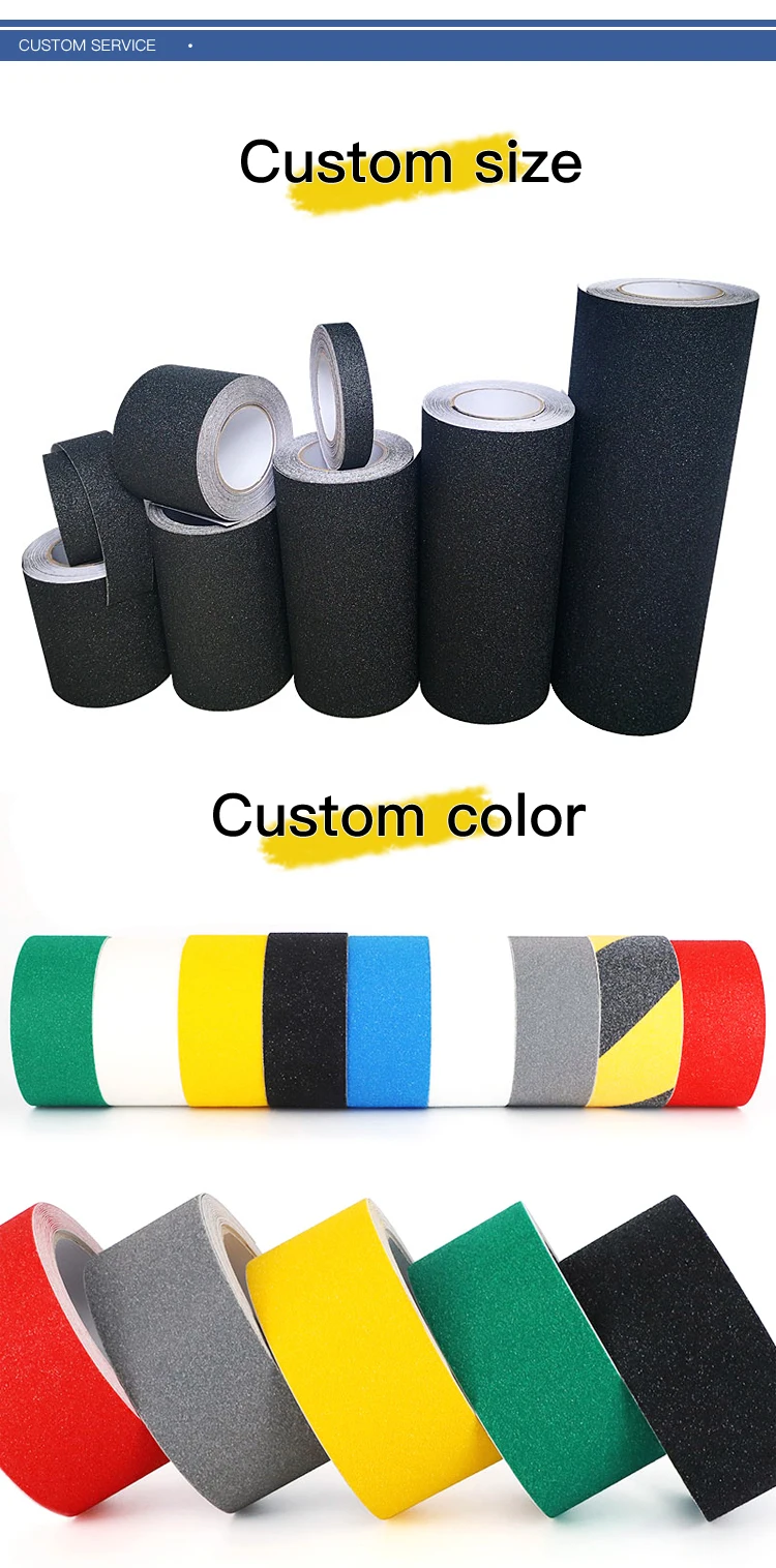 Solvent glue gray color Manufacturers Stairs Safety PVC 80 grip strong adhesive Anti-Slip tape