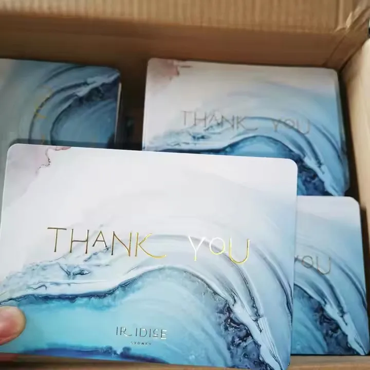 Luxury Custom Design Business Card Art Paper Embossed Matte Glossy Gold Silver Red Foil Stamping Greeting Thank you Cards