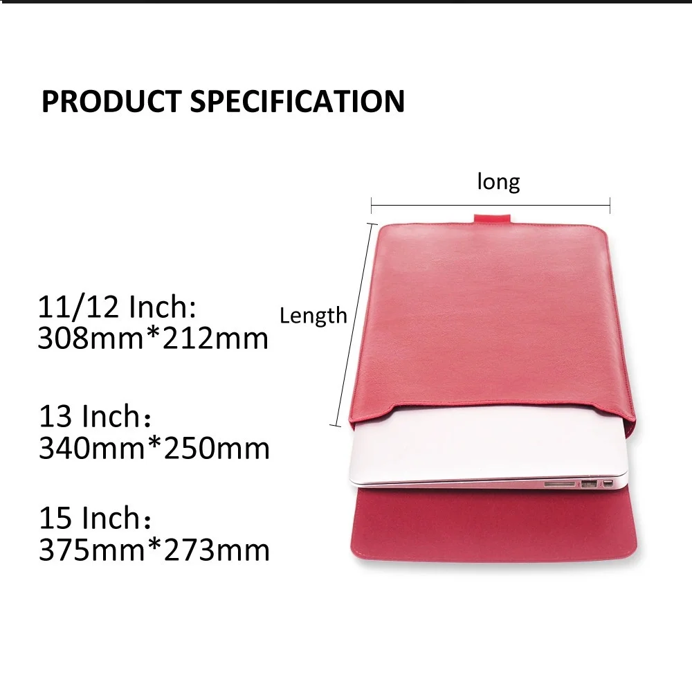 Multifunctional Magnetic Folded PU Leather Sleeve Stand Cover Portable Tablet Case Bag Compatible for 11 12 13 14 15