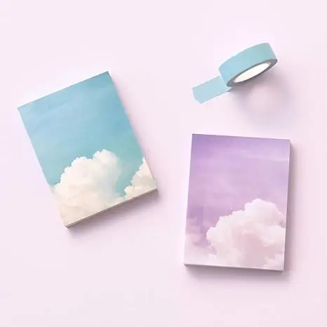 Wholesale Custom School Supplies Coloured Paper Sticky Notes Kraft Paper Memo Pad Small Notes