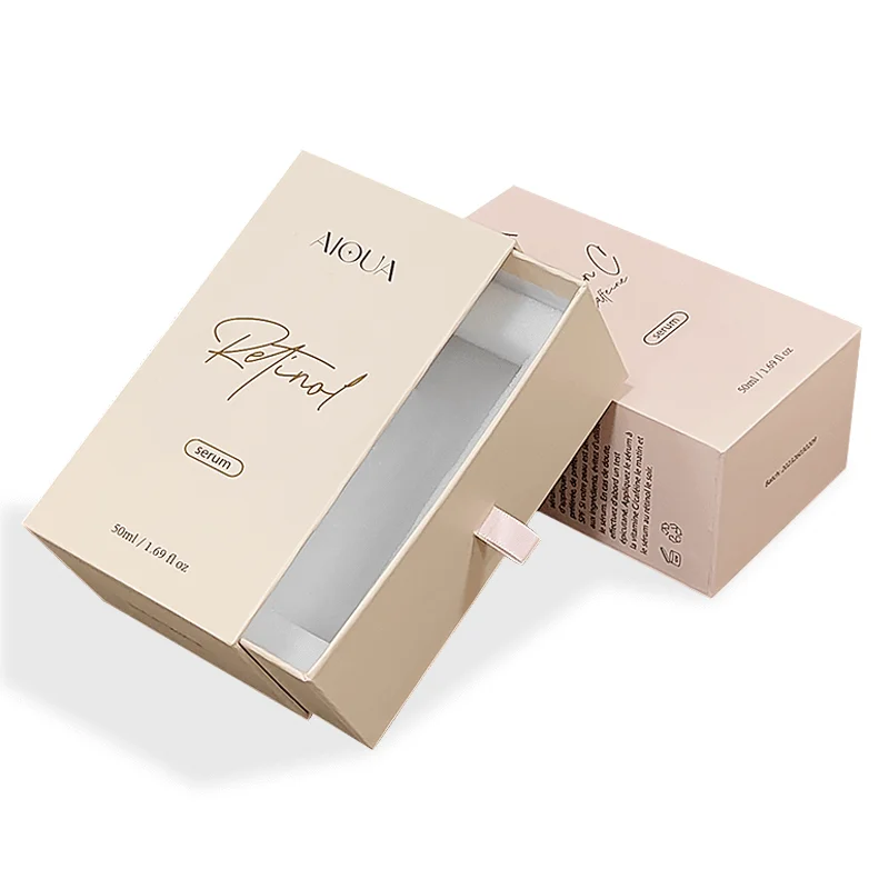 Luxuriant Drawer Rigid Drawing Paper Box Package Cosmetic Cologne Perfume Tester Attar Bottle Box