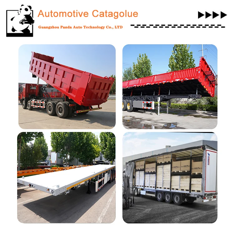 40ft Cargo Vehicle flat bedtrailer 3axle flatbed semi trailer truck Car steel low bed truck trailer ST TCL TD  Automotive Motor