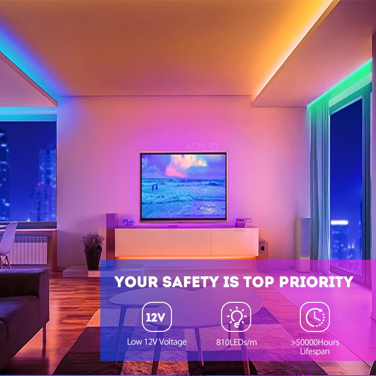cob led strip 810chips led cob strip light 12v RGB dream color cob rgb led light strip 810leds/m rgb ip20 ip67