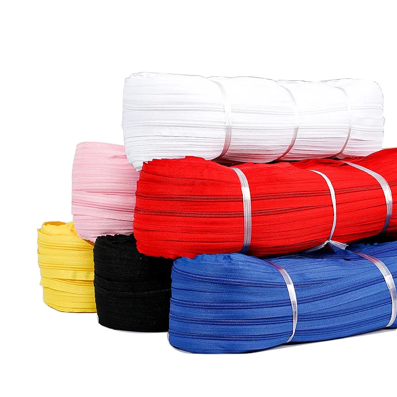Factory Supply Continuous Long Chain Nylon Zipper Roll Tape for Luggage Bag
