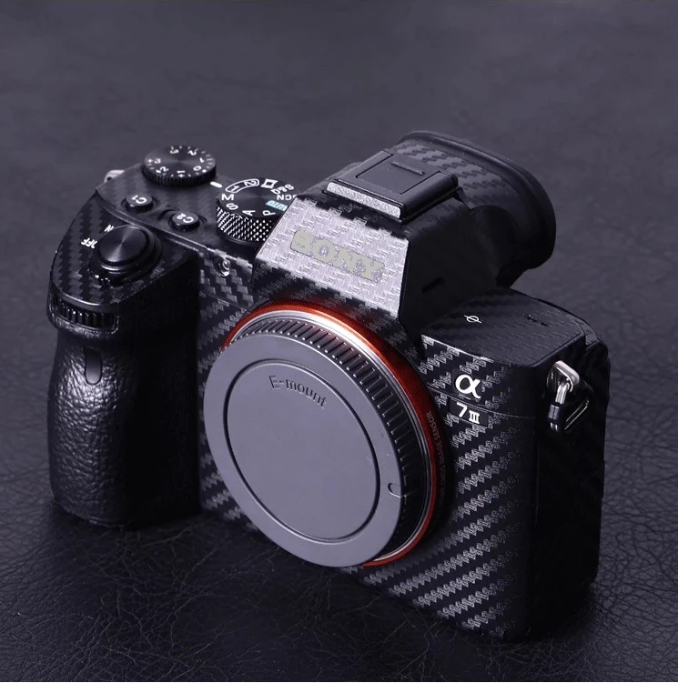 For Sony A7III A7M3 A7R3 camera body protection film carbon fiber stickers scratch-resistant rough glue send spare stickers