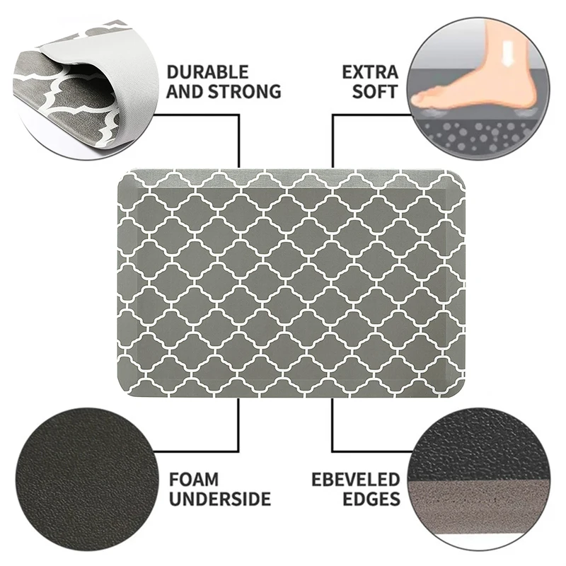 Anti slip water absorbent mat PVC foam indoor foot mats Kitchen rug carpet floor comfort Anti Fatigue kitchen mats