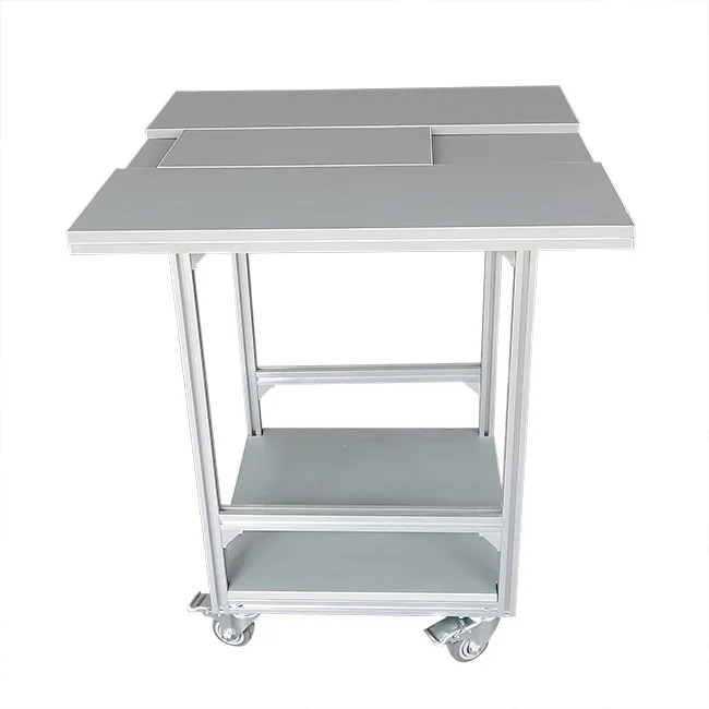 Worktable Profile for Framing Wholesale High Quality Aluminum  OEM  Adjustable Wood Panel Flat wheel With Foot Brake