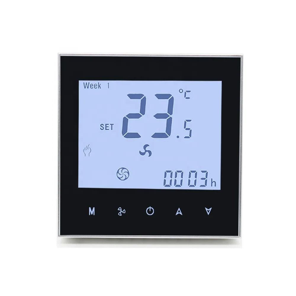 Room Digital WF01 LCD Touch Screen Door Contact Keycard FCU Thermostat