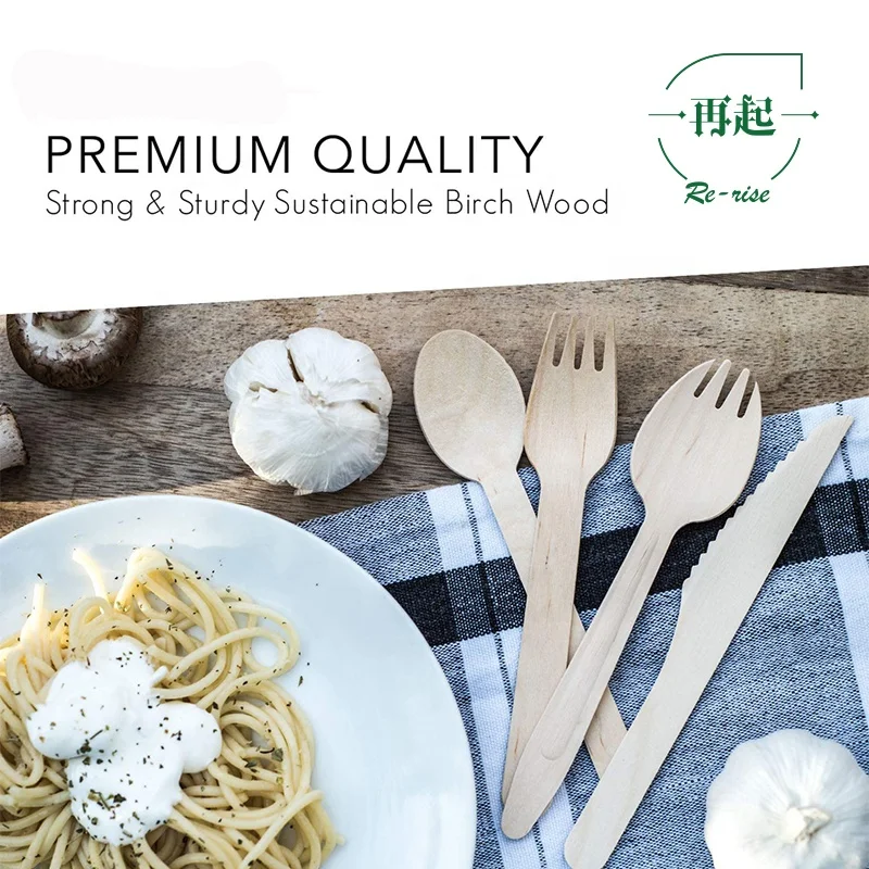 
All Kinds of Disposable Wooden Cutlery Wholesale Price, Eco-friendly and Biodegradable 